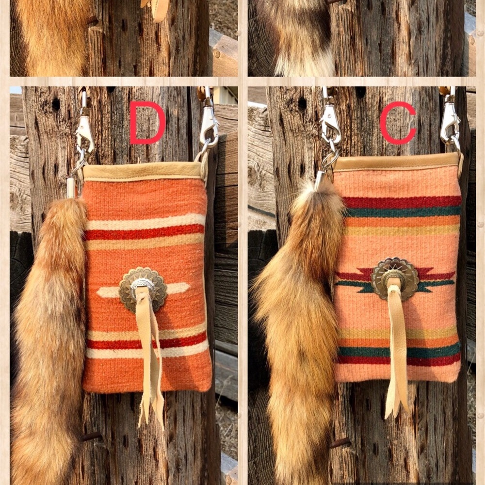 Cowgirl Western Ranch Saddle Blanket & Leather Bag
